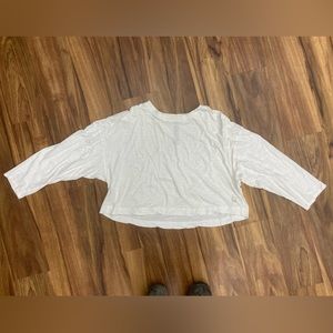 Vuori Shirt Women's Medium Long Sleeve Sundown Crop T Shirt Top White VW196